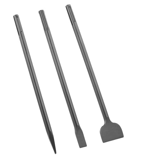 16-Inch SDS Max Chisel Set, Flat Chisel 1" 1" x 16"& 2" x 16"& point x 16"