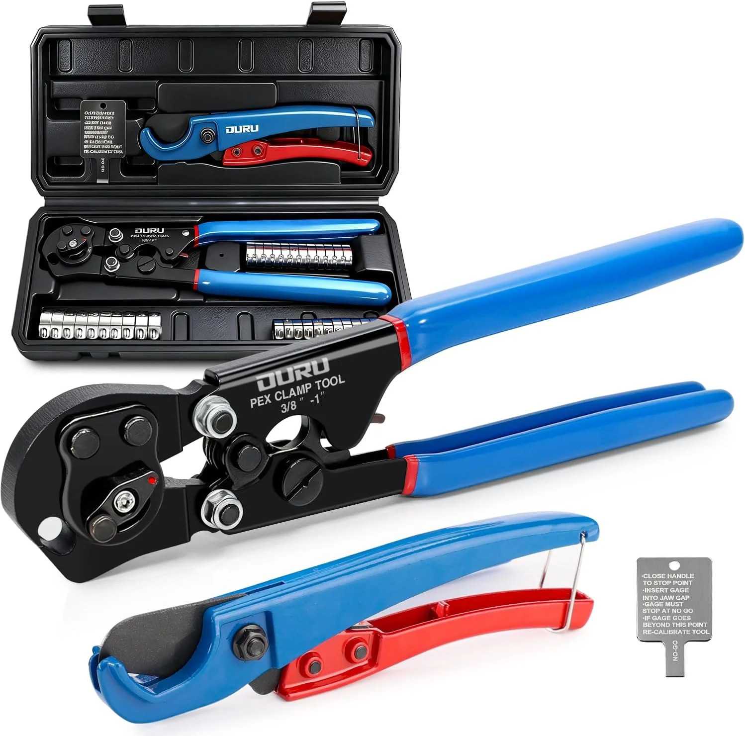 2 IN 1 Ratchet Pex Crimping Tool Cinch and Remove Combo Function Pex Pipe Crimp