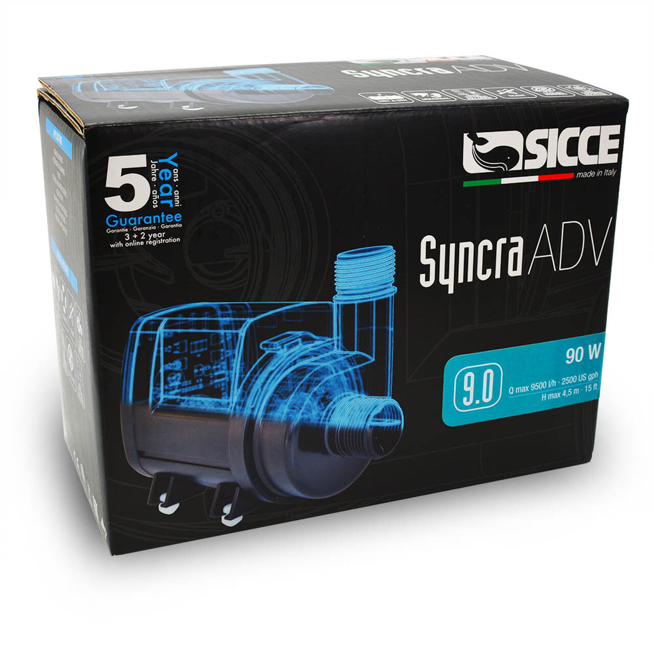 SICCE SYNCRA ADV ADVANCED 9 AQUARIUM WATER PUMP 2500 GPH SIC768