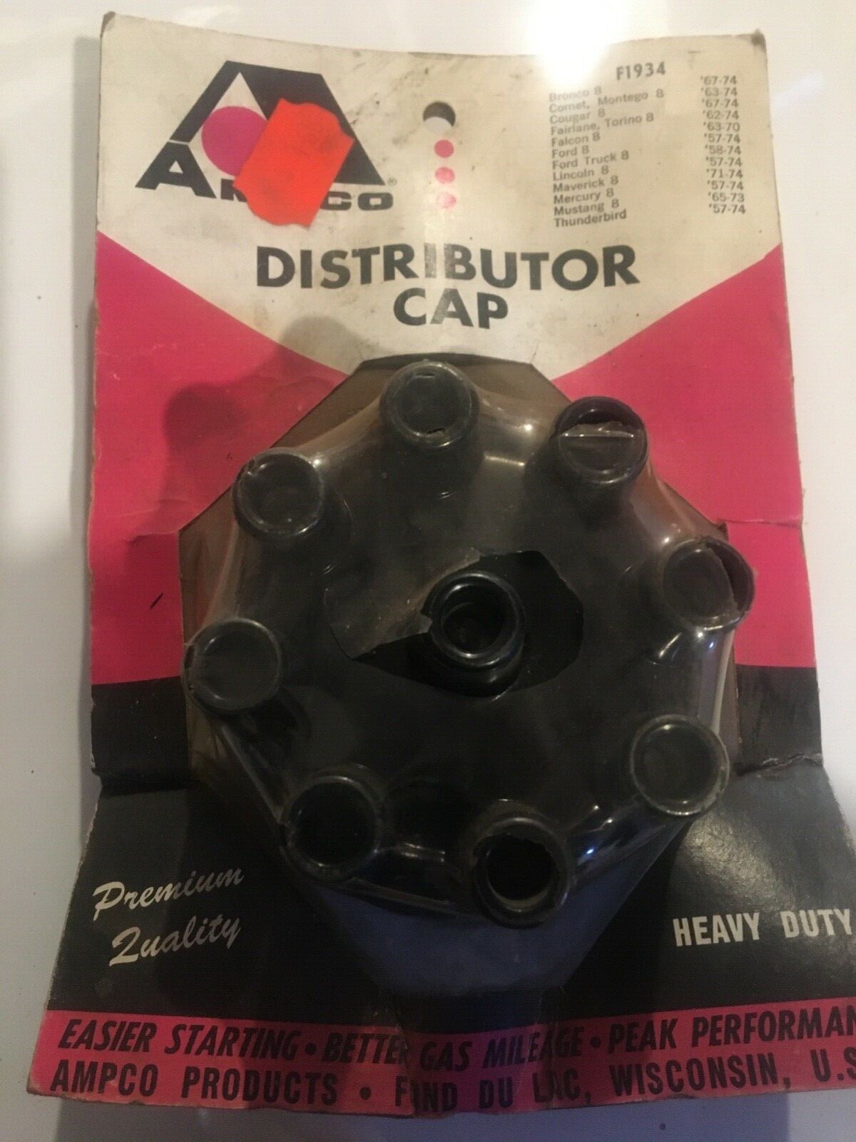 NOS Ampco F1934 Distributor cap Ford Free Shipping 