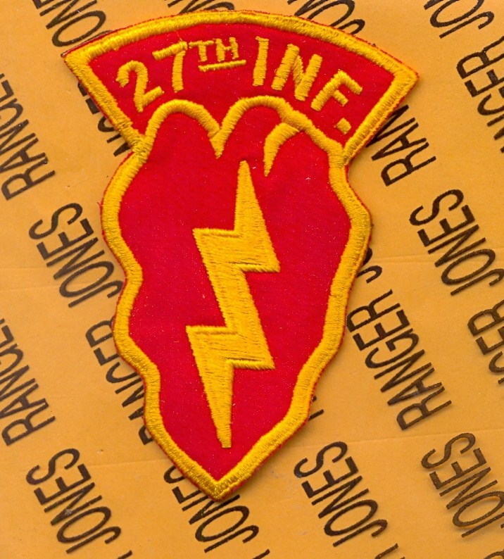 US Army 27th Infantry Regiment 25th Inf Div ~3.75" tab patch c/e