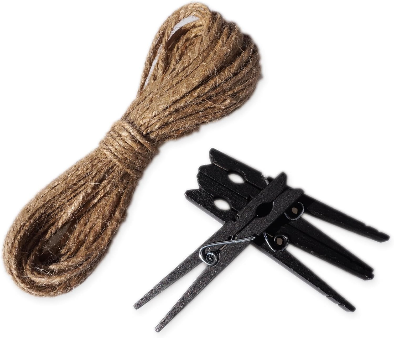 Jute Rope 2.5mm 90ft Natural for Large Clothespins