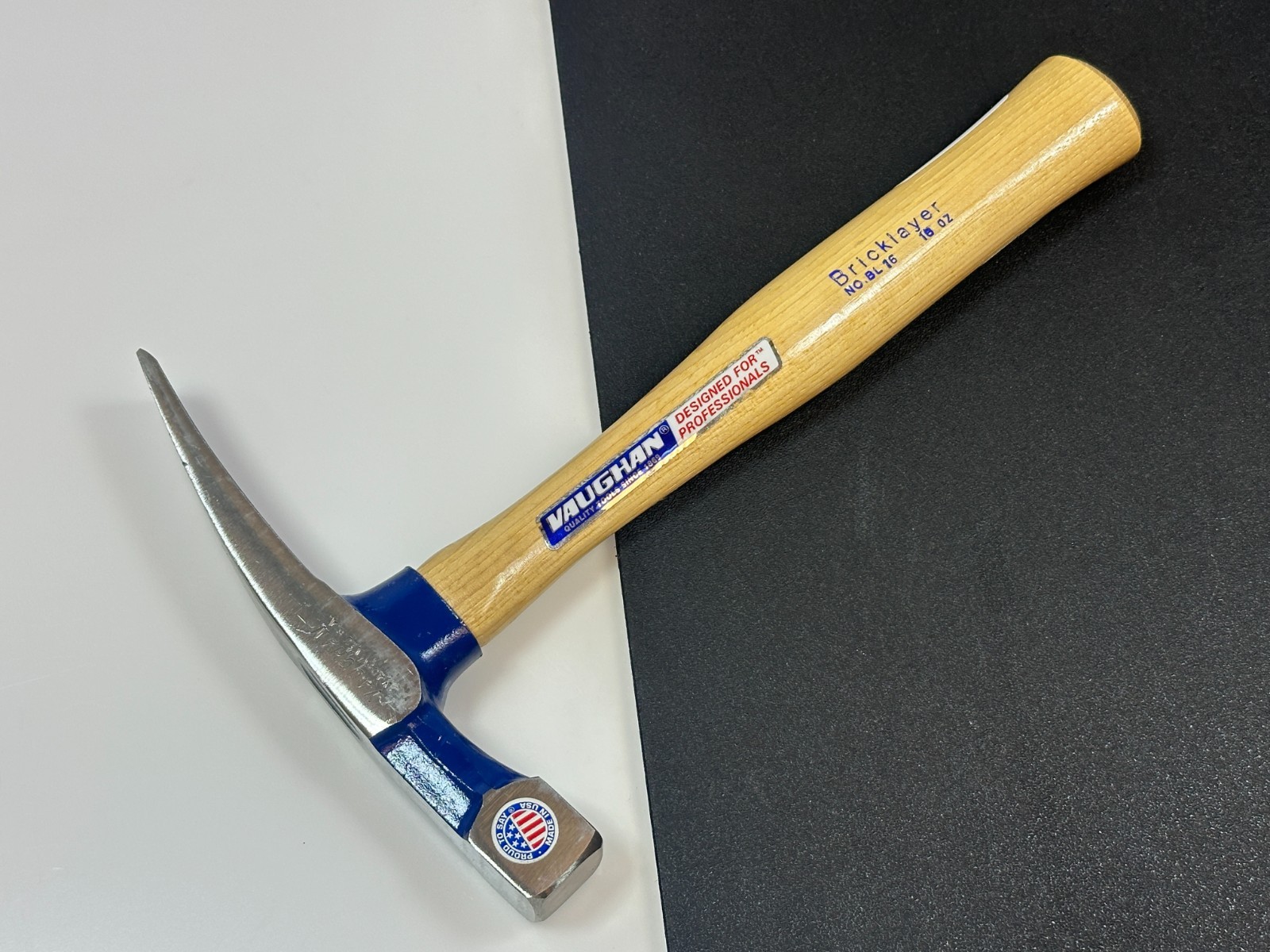 🇺🇸 NEW Vaughan Tools USA No. BL16 Bricklayer 16oz Hammer, Wood Handle