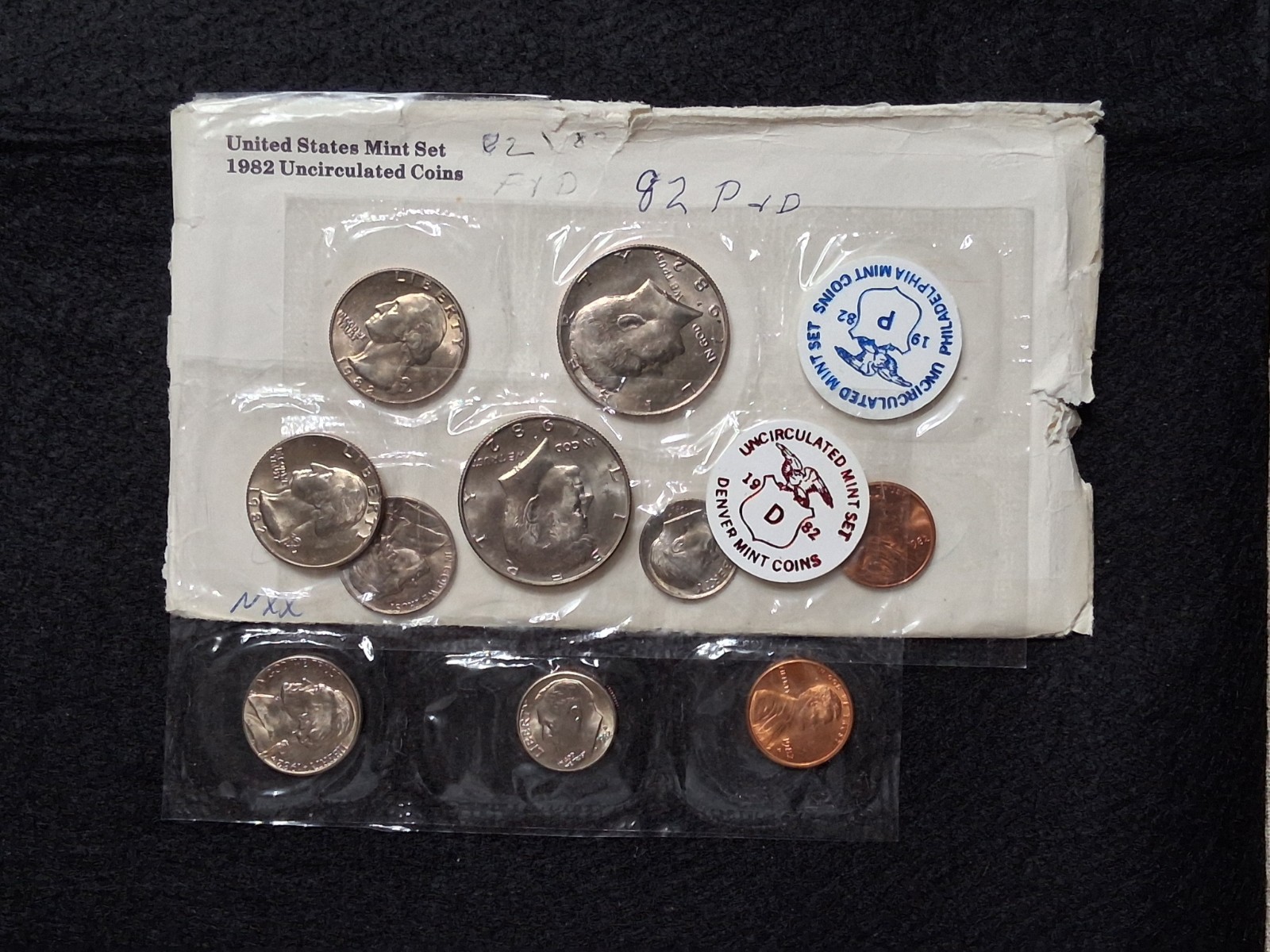 1982 US Mint Set P and D (not assembled by US Mint)