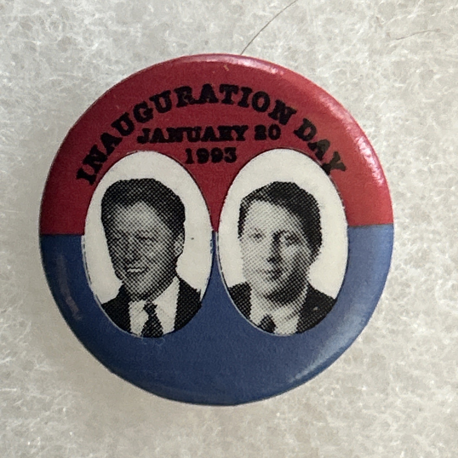 Clinton Gore Inauguration Day 1993 jugate  7/8” pinback button pin