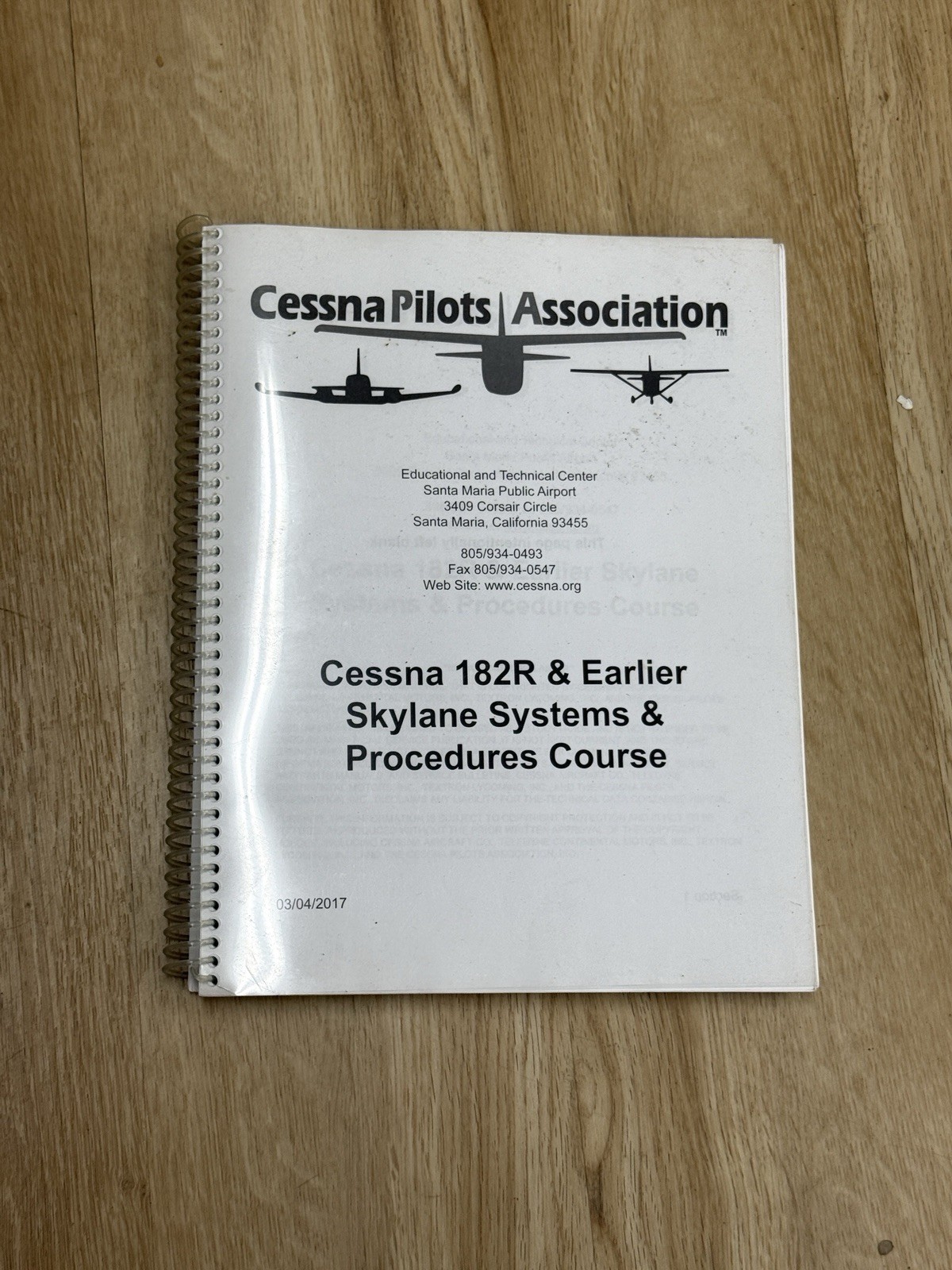 2017 Cessna Pilots Association 182R & Earlier Skylane Systems Procedures Course