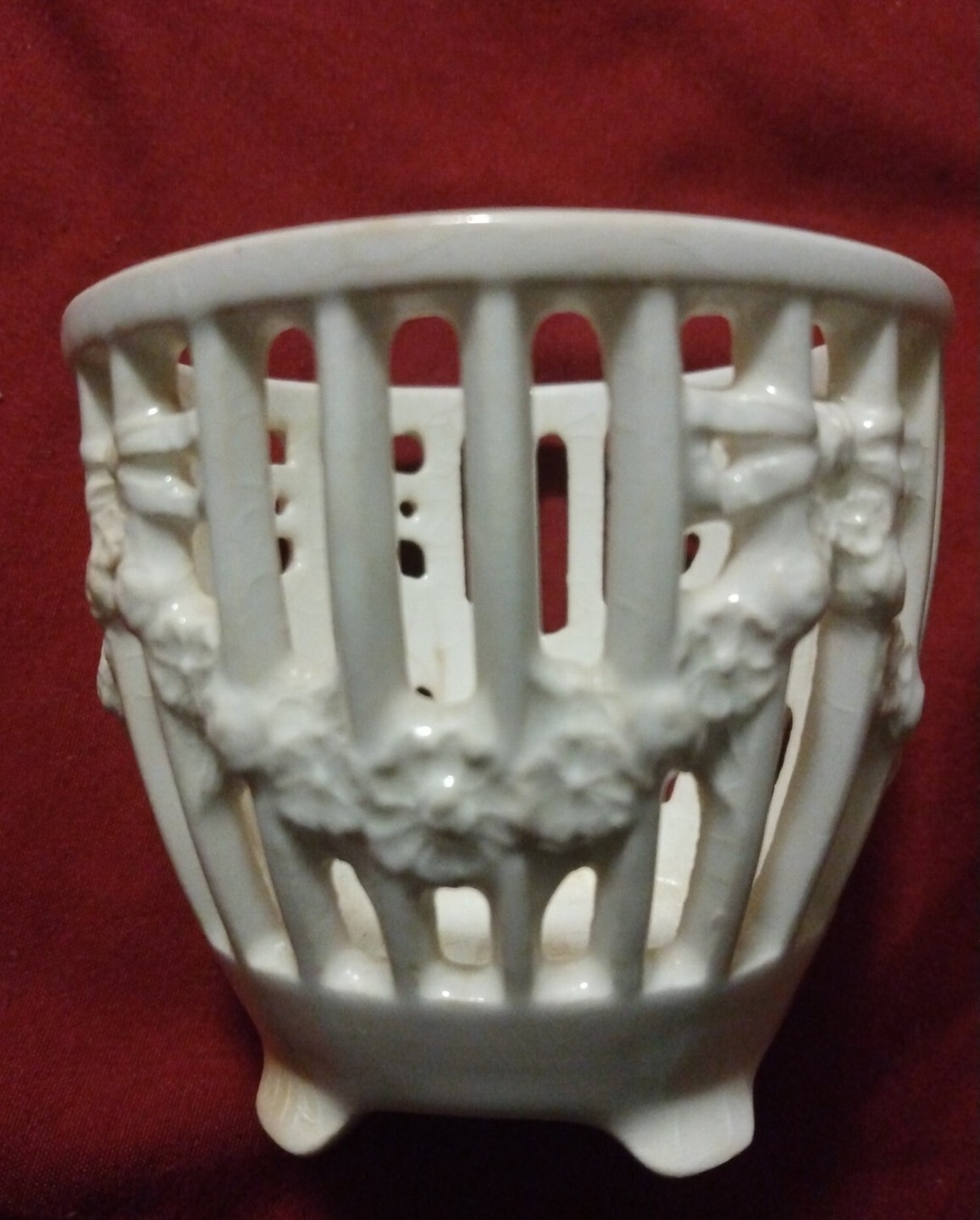 Small Antique  Germany Openwork Porcelain # 4213 Max Rosler