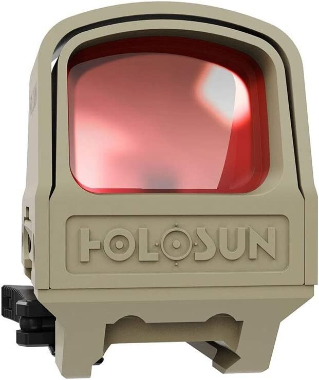 HOLOSUN HS510C-FDE-G Green Multi Reticle, Open Reflex Sight, Solar, Shake Awake