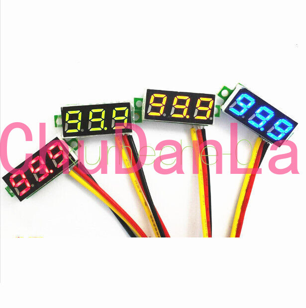 0.28" Red LED DC 0-100V 3Wires Digital Voltmeter Display Voltage Panel Meter M