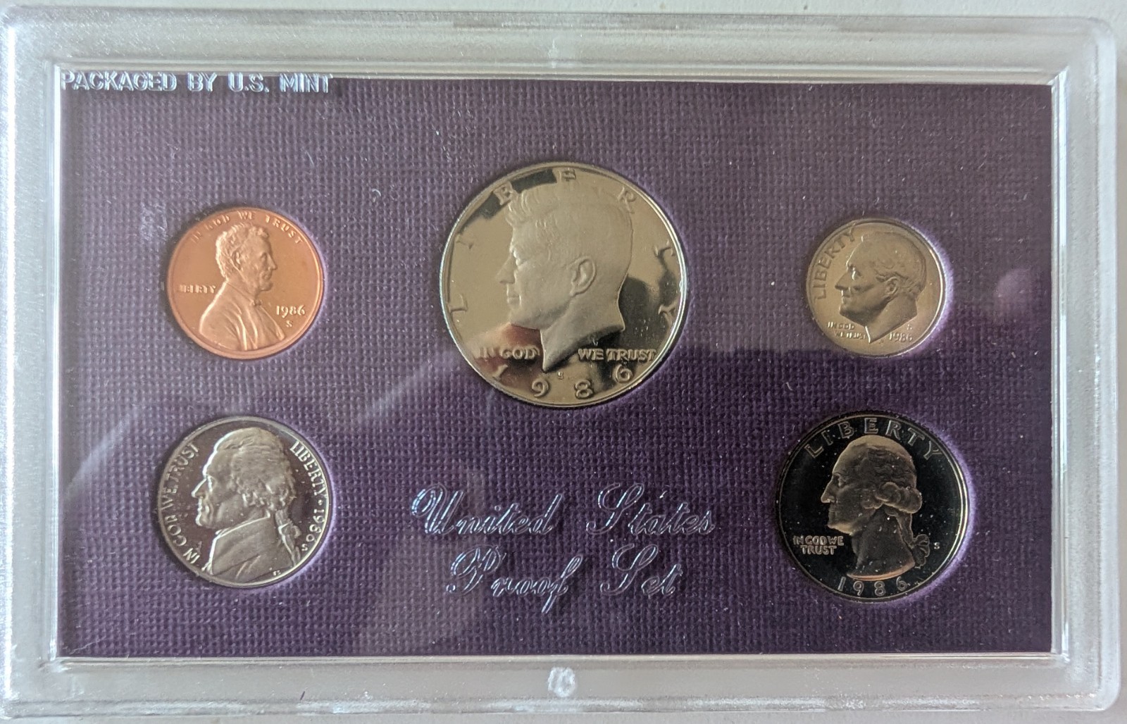 1986 Clad Proof Set U.S. Mint Original Government Packaging OGP