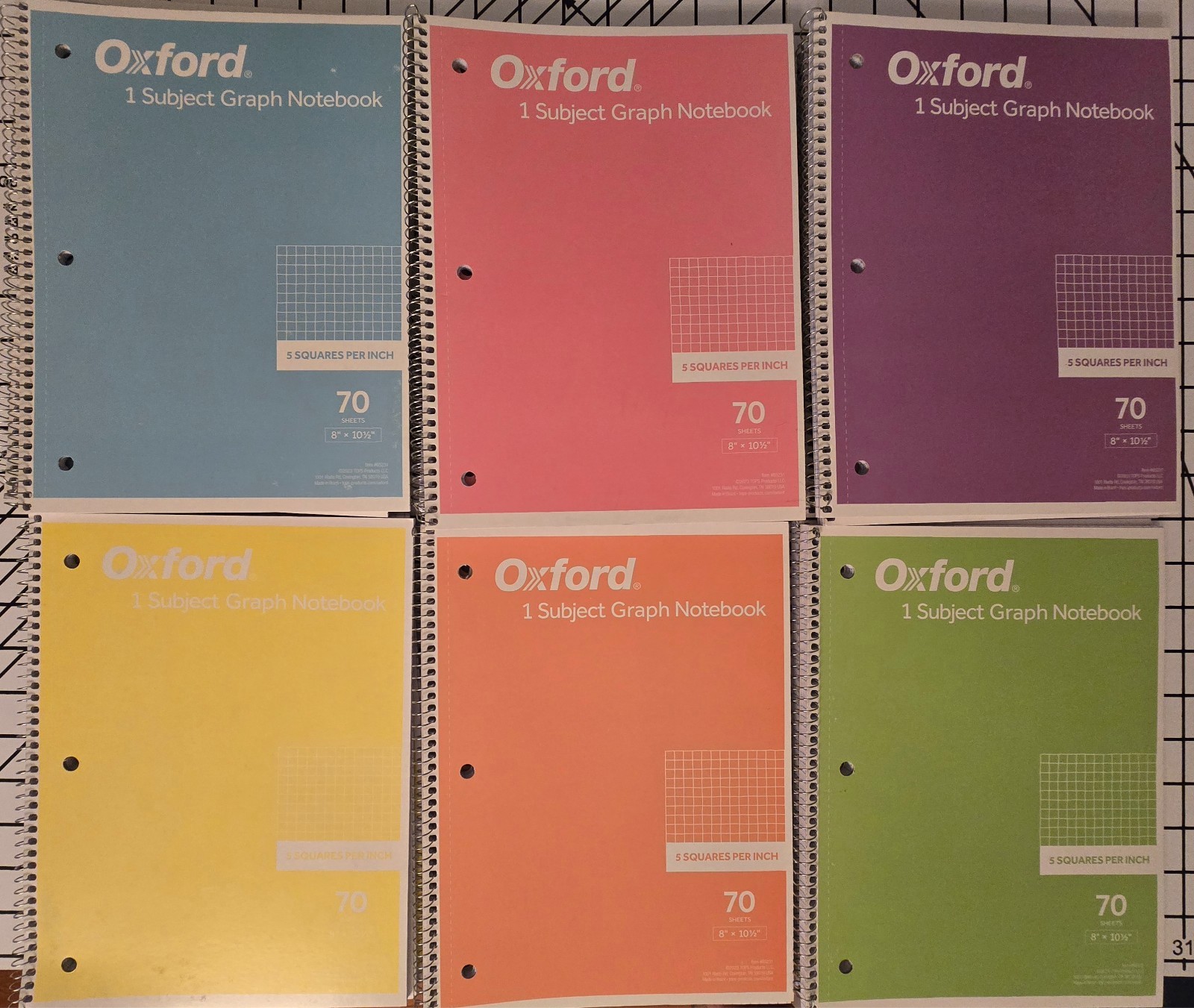 1 Book Graph Paper Notebooks | Choose Your Color | Math, School, STEM Grid Note
