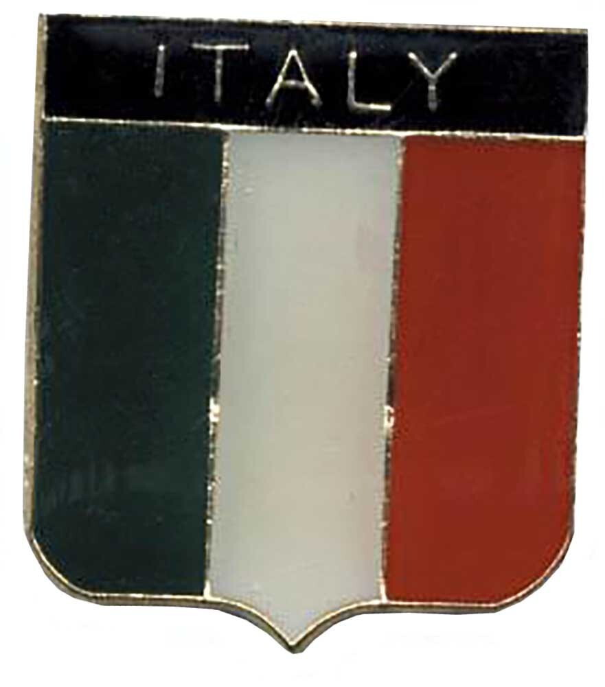 Italy Italian Flag Shield Bike Motorcycle Hat Cap Lapel Pin HP4751