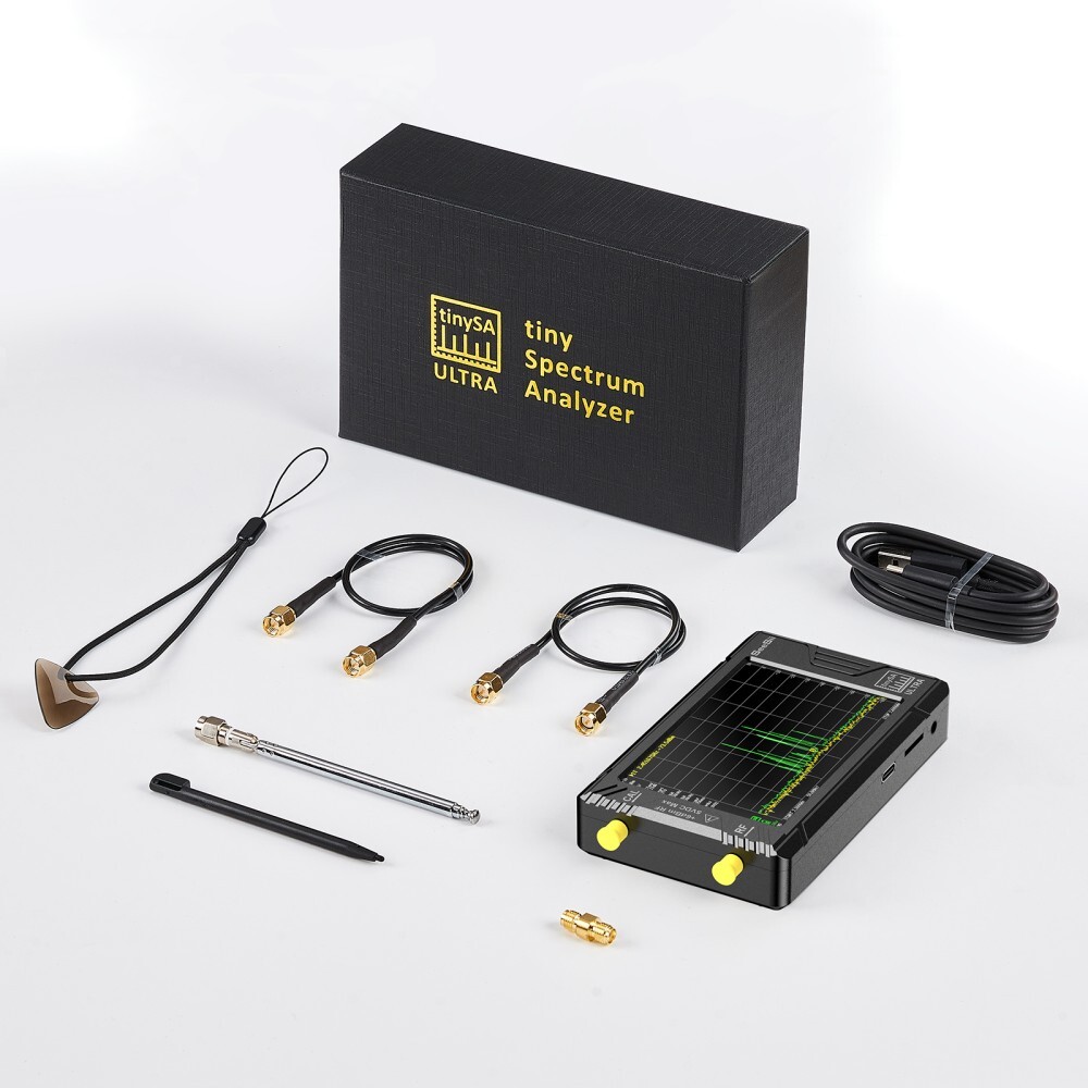 SeeSii Tiny Spectrum Analyzer TinySA ULTRA 4" LCD 100kHz-5.3GHz & 32GB Card