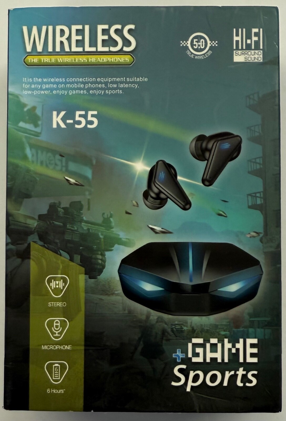GAME SPORTS K-55 Wireless Earphone