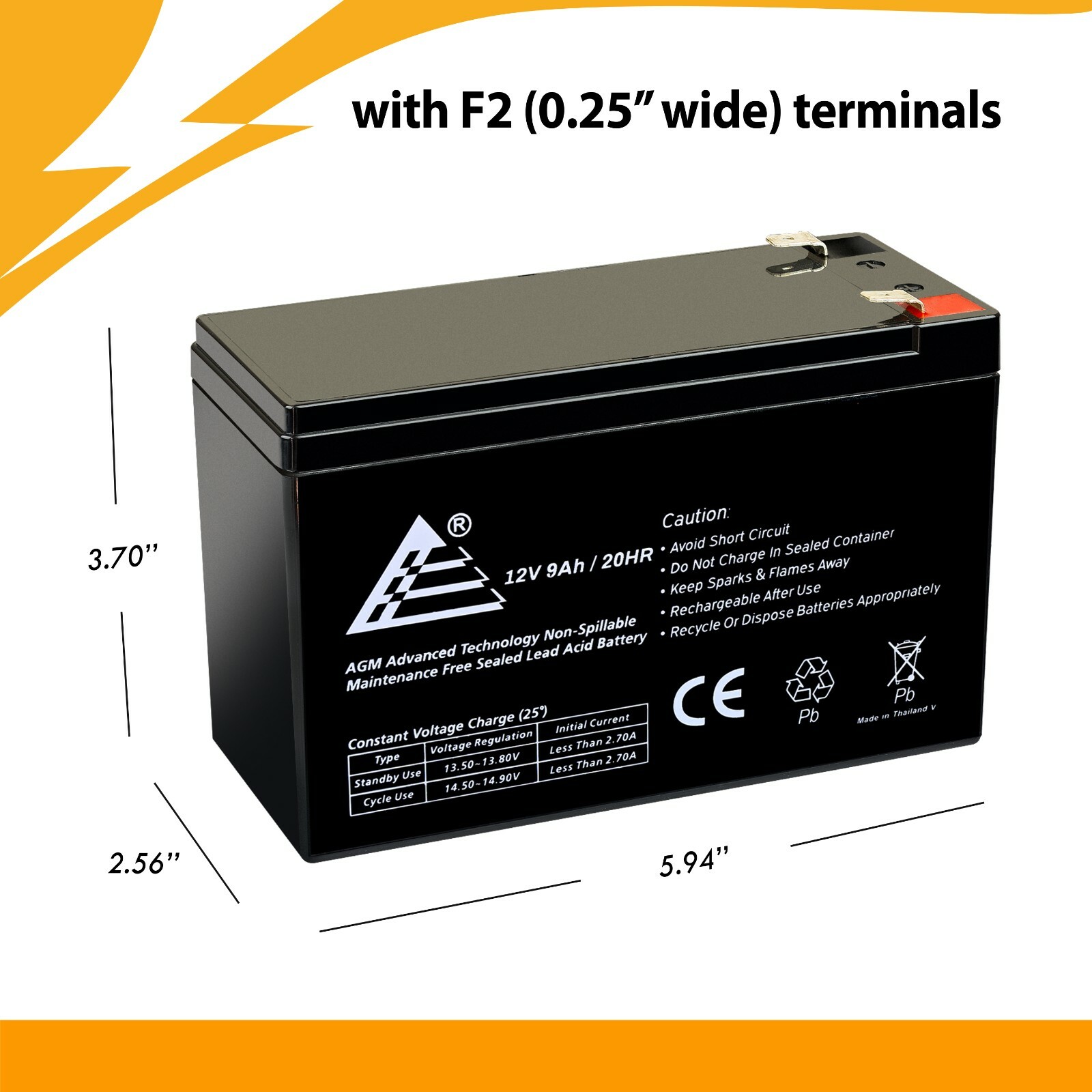 12V 9Ah Replacement Battery for APC Back-UPS ES 750 BE750BB