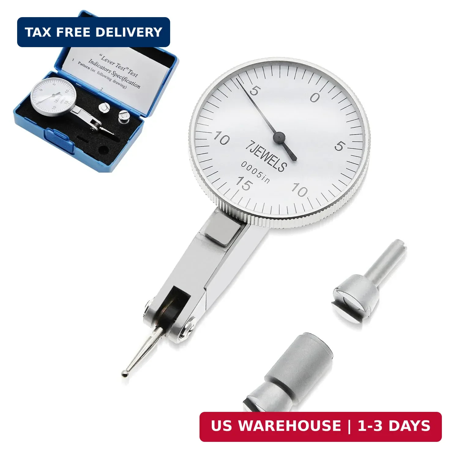 0.0005" Dial Indicator Big Face Imperial Test Indicator for Shop-Floor Use | 0.0