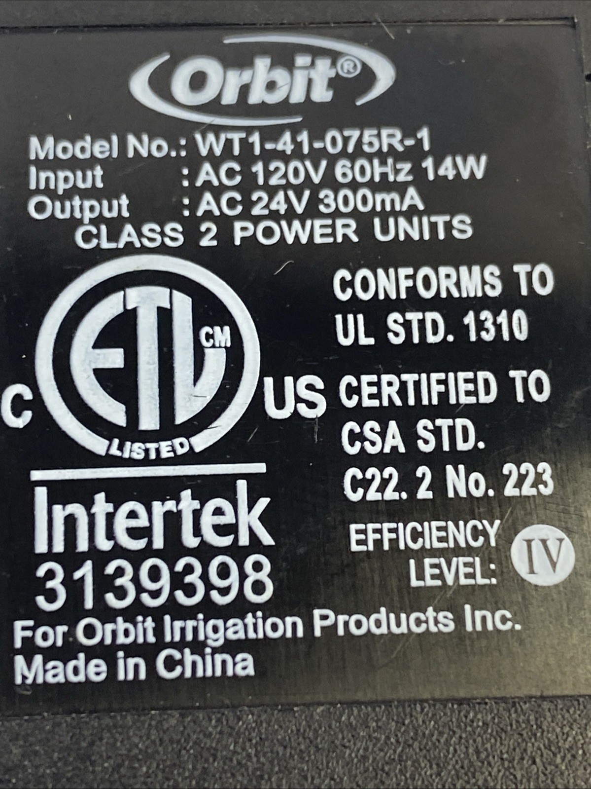 Orbit Model Wt1-41-075r-1
