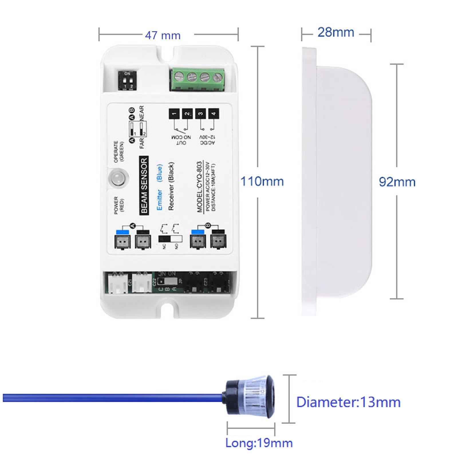 For Automatic Sliding Door Openers Infrared Anti-Clip Device Beam Sensor Device