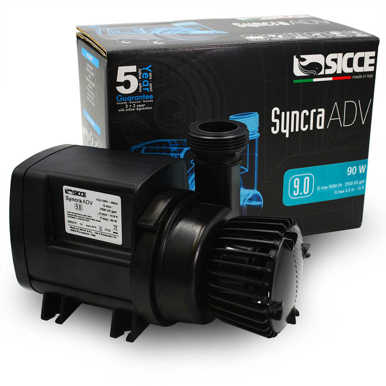 SICCE SYNCRA  ADV  ADVANCED  9 AQUARIUM WATER PUMP 2500 GPH  SIC768