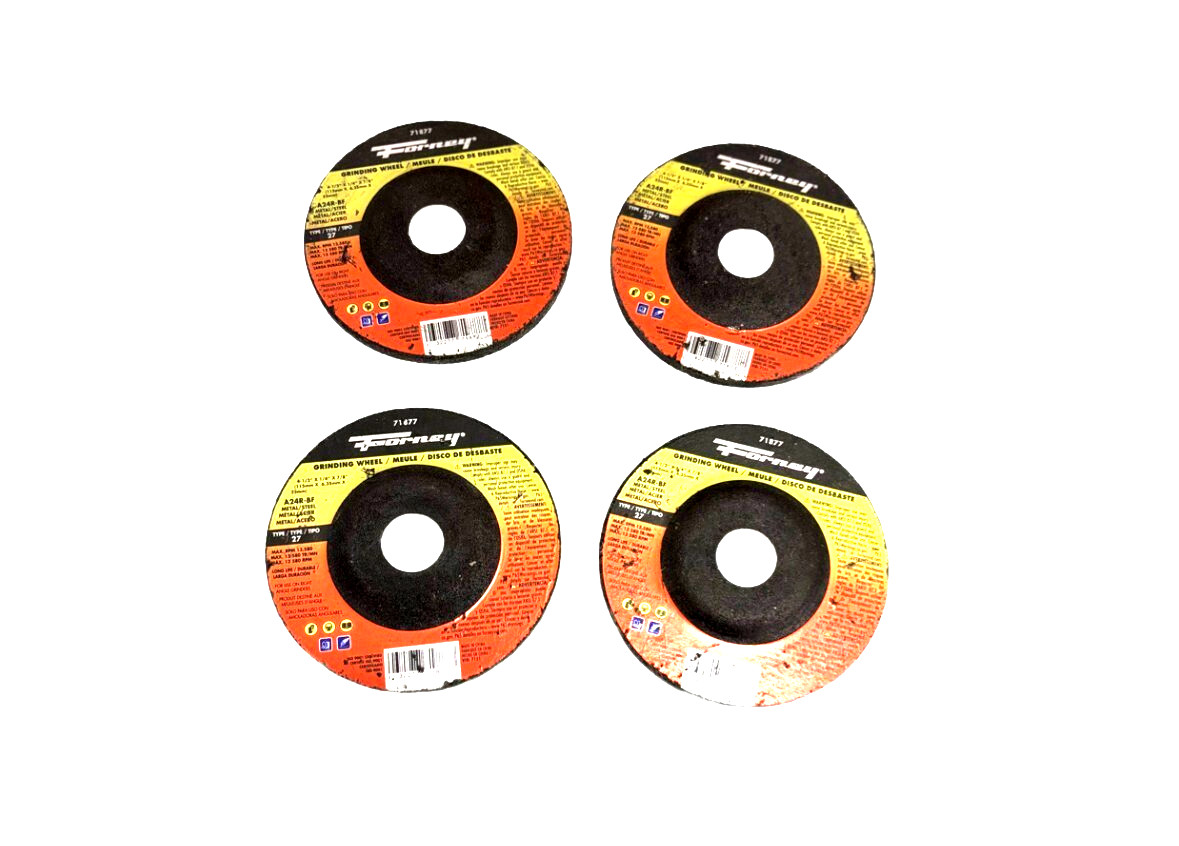 FORNEY TYPE 27 GRINDING WHEELSN 4-1/2" x 1/4" x 7/8" 71877 - LOT OF 4