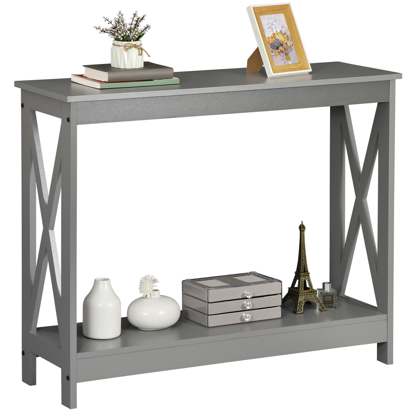 39" Console Table Along Bed Accent Side Stand Display Storage Shelf Entryway