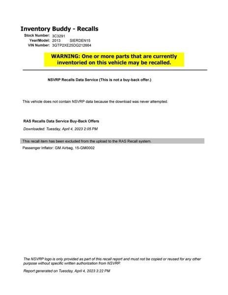 2013 Sierden15 Onstar Module Sku#3508799