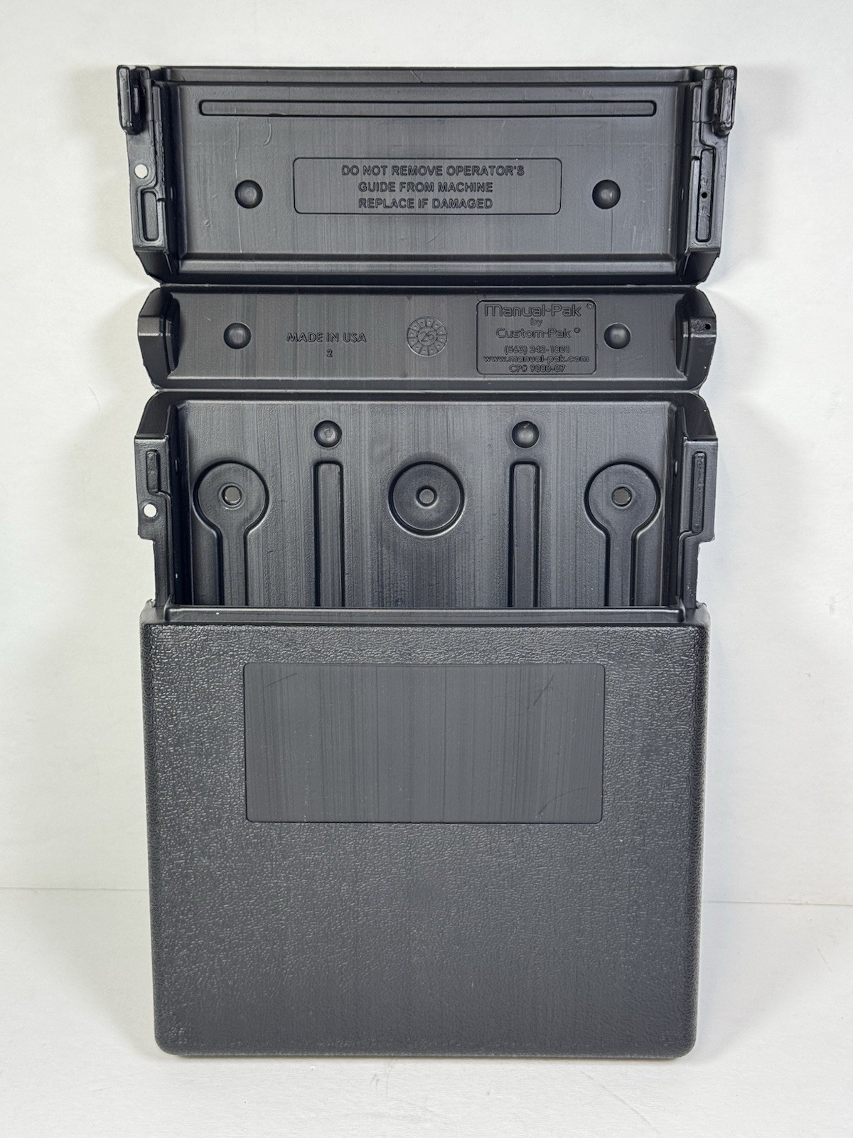 Manual-Pak Operators Maintenance Manual Document Holder Protective Storage Case