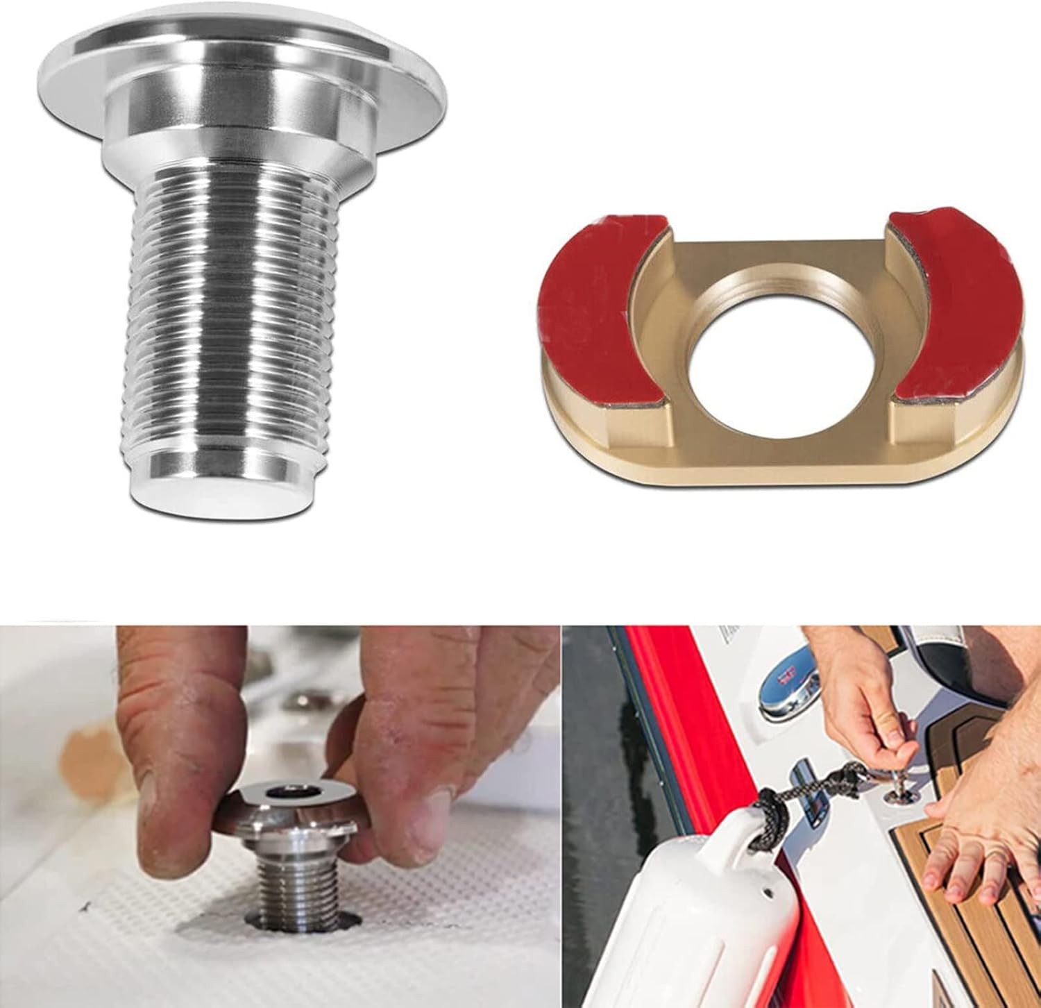 3/8'' Quick Release Boat Fender Receiver Marine Lock Kit Stainless Steel