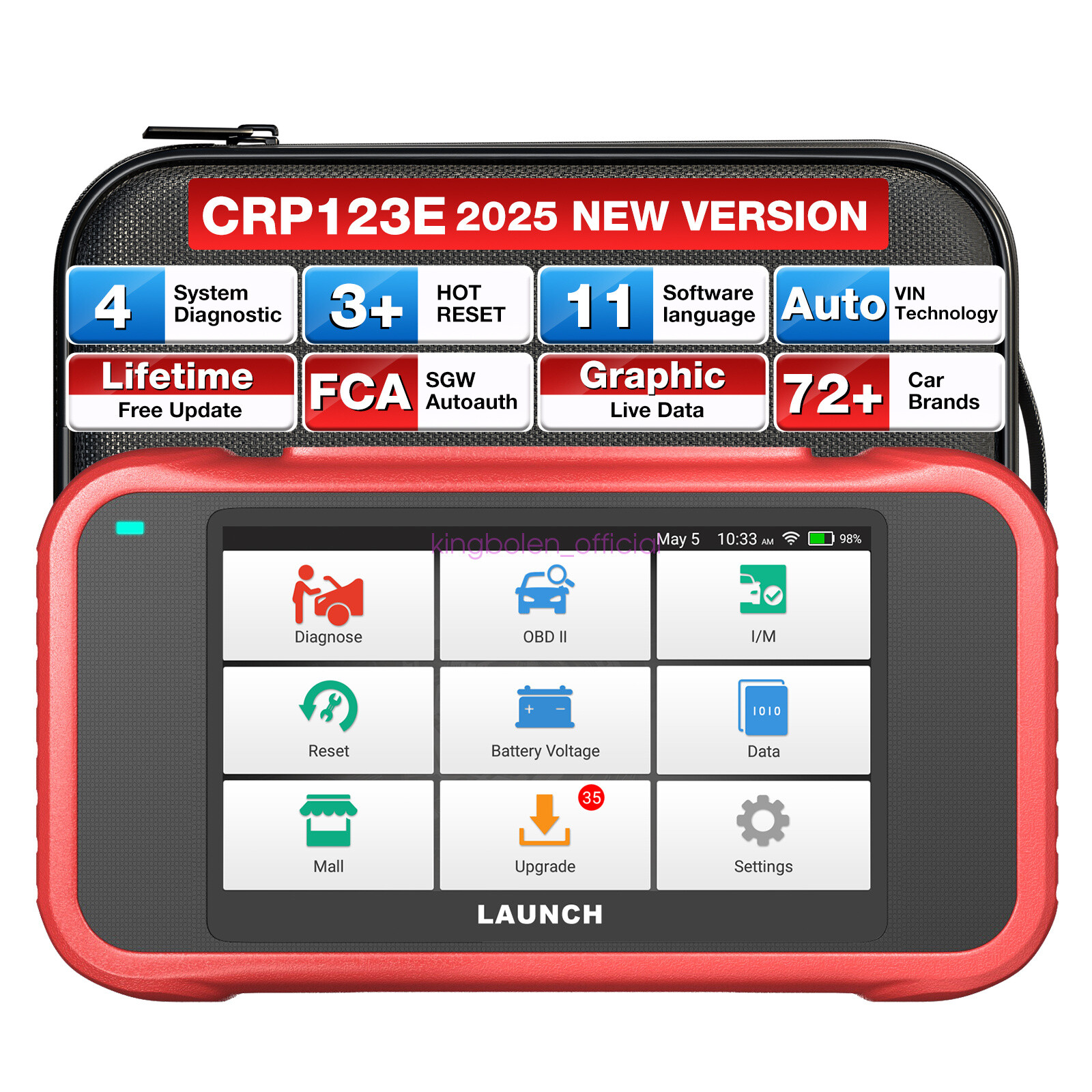 LAUNCH CRP123E CRP123X OBD2 Scanner ABS SRS Check Engine Car Diagnostic Tool US