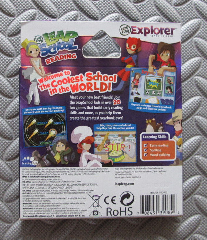 LeapFrog LeapSchool Reading Learning Game