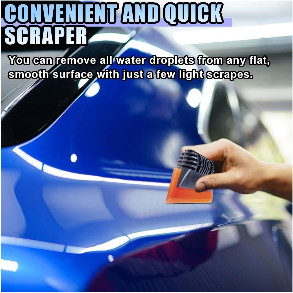 Small Squeegee, Window Tint Squeegee, Rubber Non-Slip Handle Squeegee, Orange