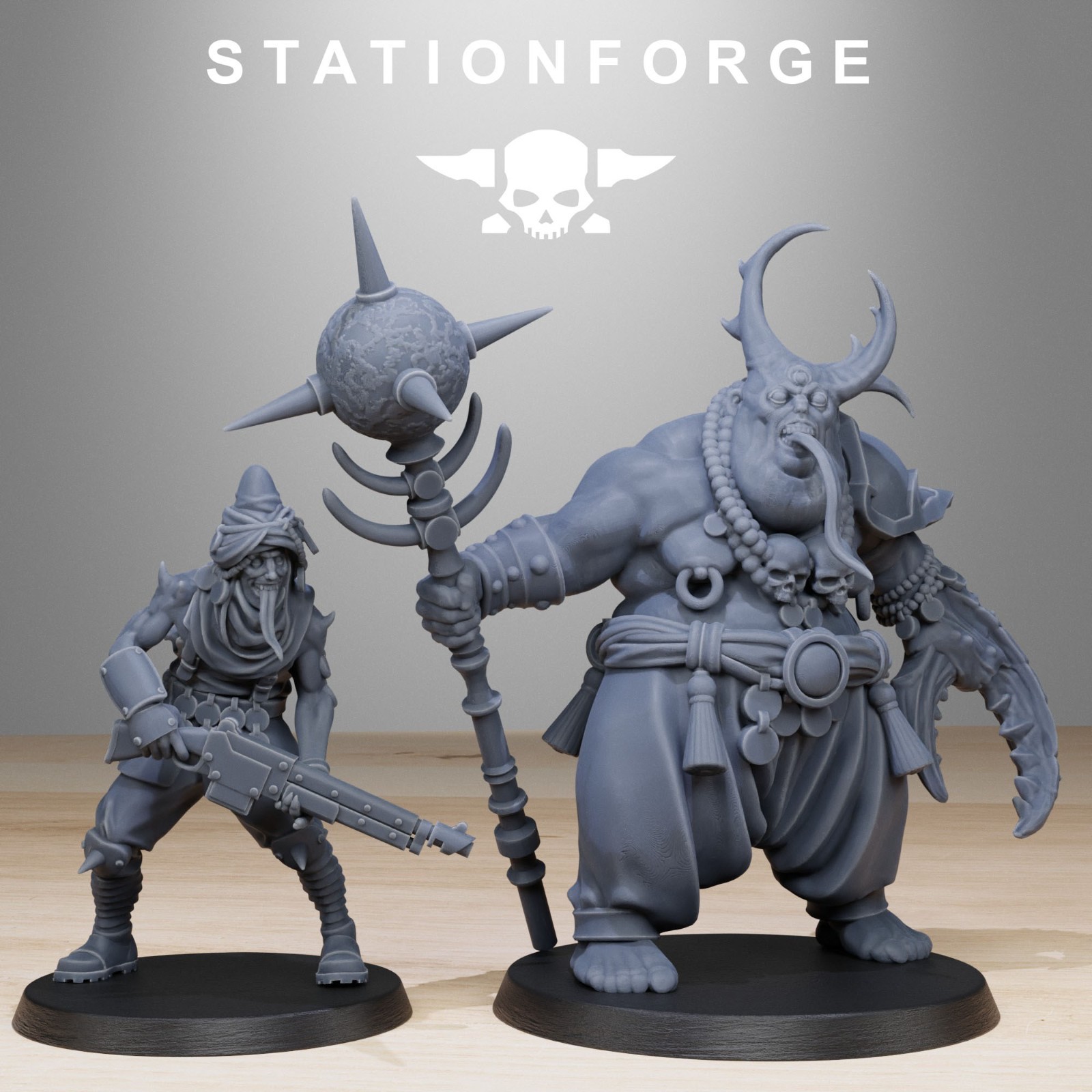 Station Forge Miniature Corrupted Guard Lechers Sci Fi Grim Dark Proxy Minis RPG