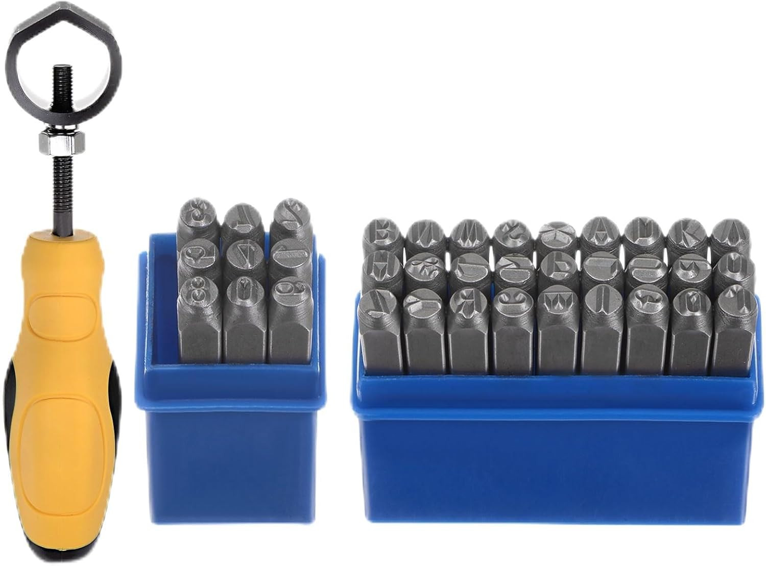 36Pcs Metal Stamping Kit 3/16" (5Mm) (A-Z, 0-8, "&" Symbol) Steel Letter Punch P