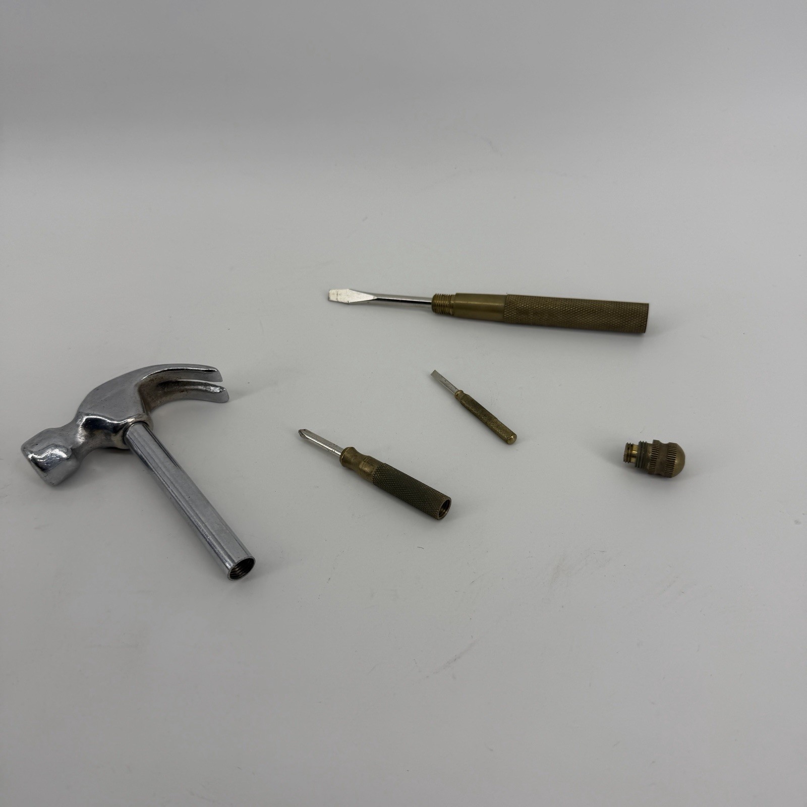 Vintage Nesting Claw Hammer Screwdriver Combo Unbranded 5 Oz
