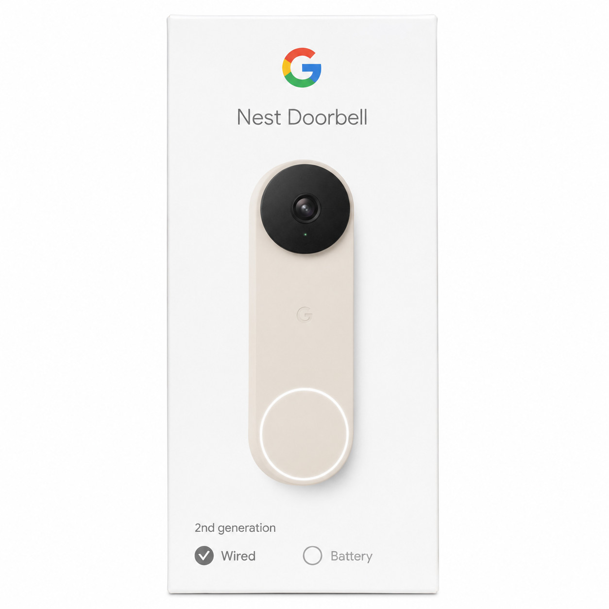 Google Nest GA02767-US Doorbell Wired (2nd Generation) - Snow