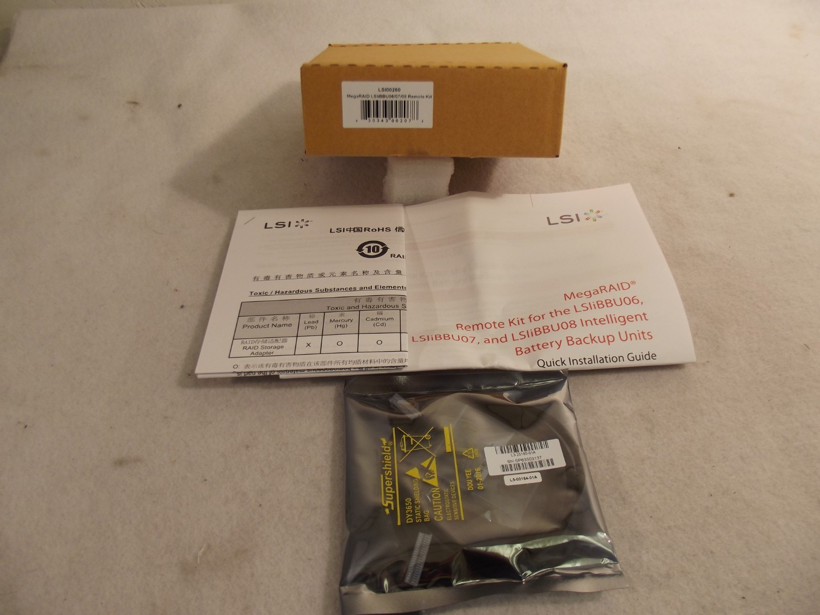 LSI LSI00260 MegaRAID LSIiBBU06 07 08 Remote Battery Kit wh-1