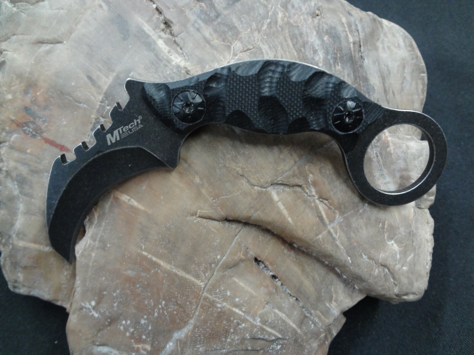 Mtech Karambit Blade Tactical Finger Ring CSGO Survival Neck Boot 1.75" Knife