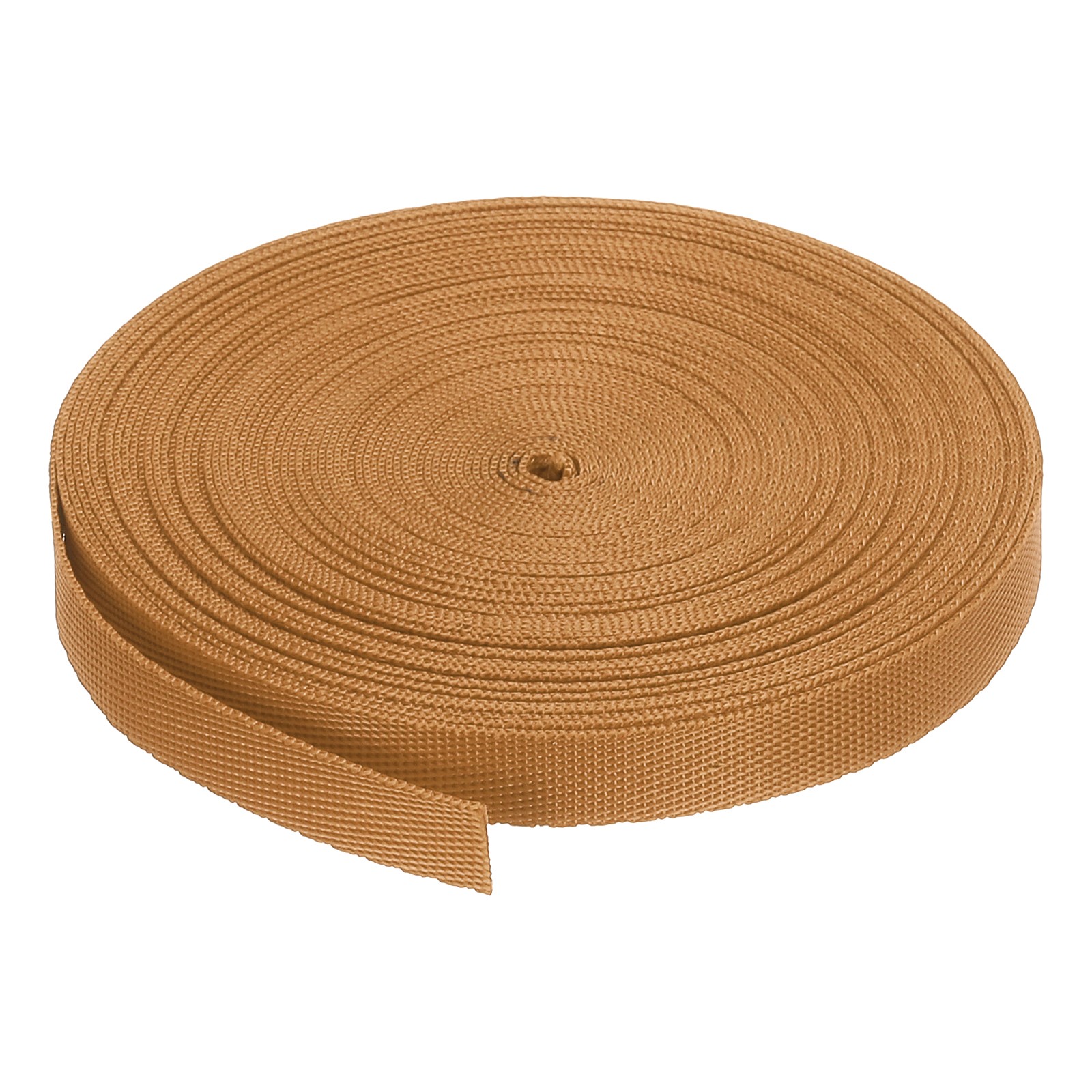 Flat Nylon Webbing Strap 3/8 Inch 10 Yards Tawny for Backpack