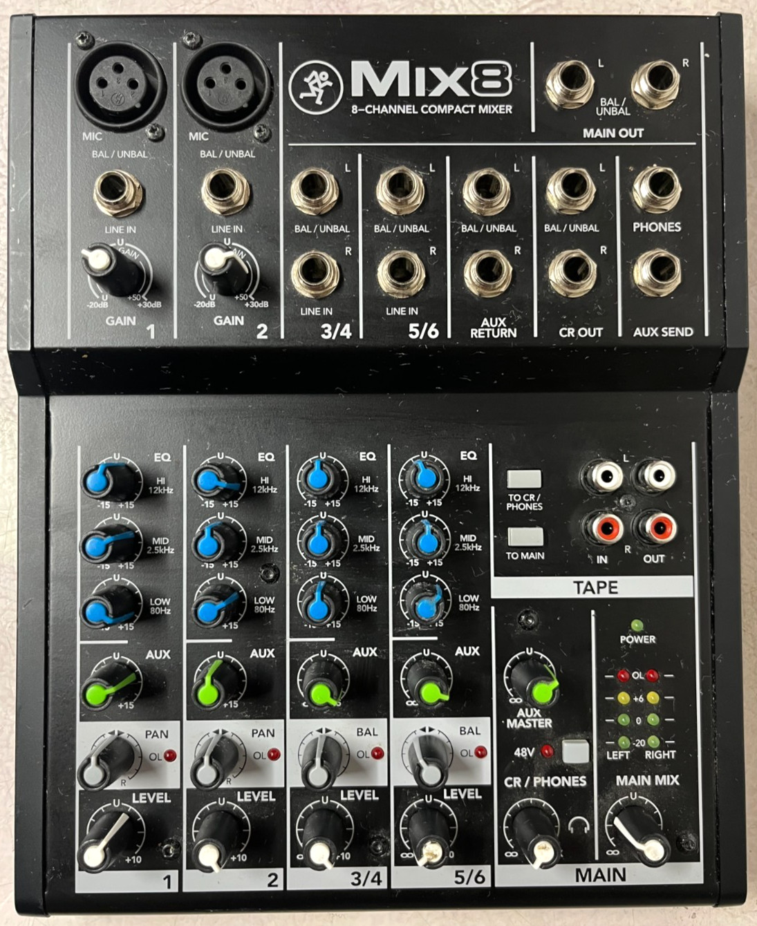 Mackie MIX8 8-Channel Mixer Used - Compact, Versatile, Great Condition