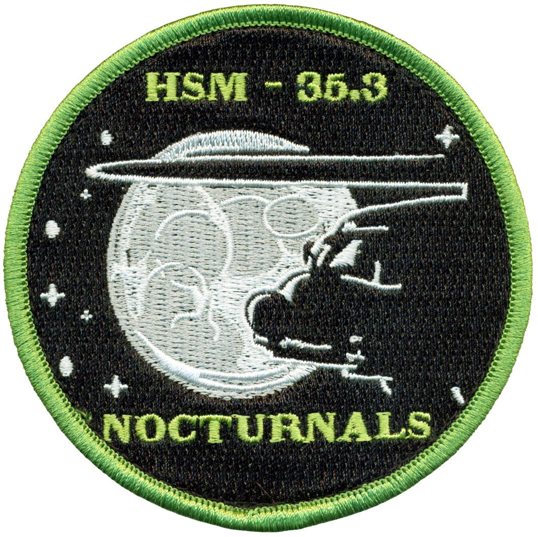 USN HELICOPTER MARITIME STRIKE SQUADRON 35.3 (HSM-35) NOCTURNALS PATCH