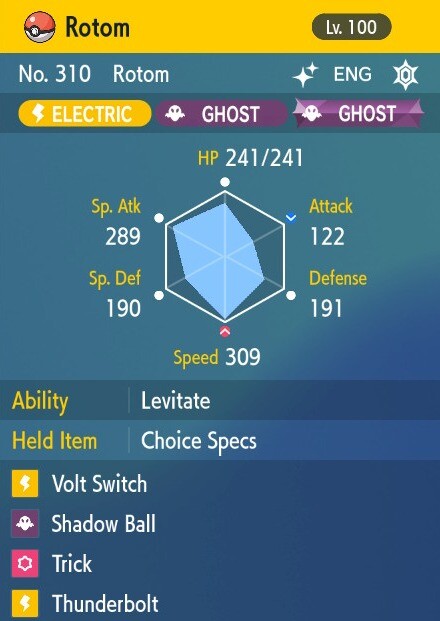 Pokemon Scarlet and Violet 6iv Shiny Max EV Rotom