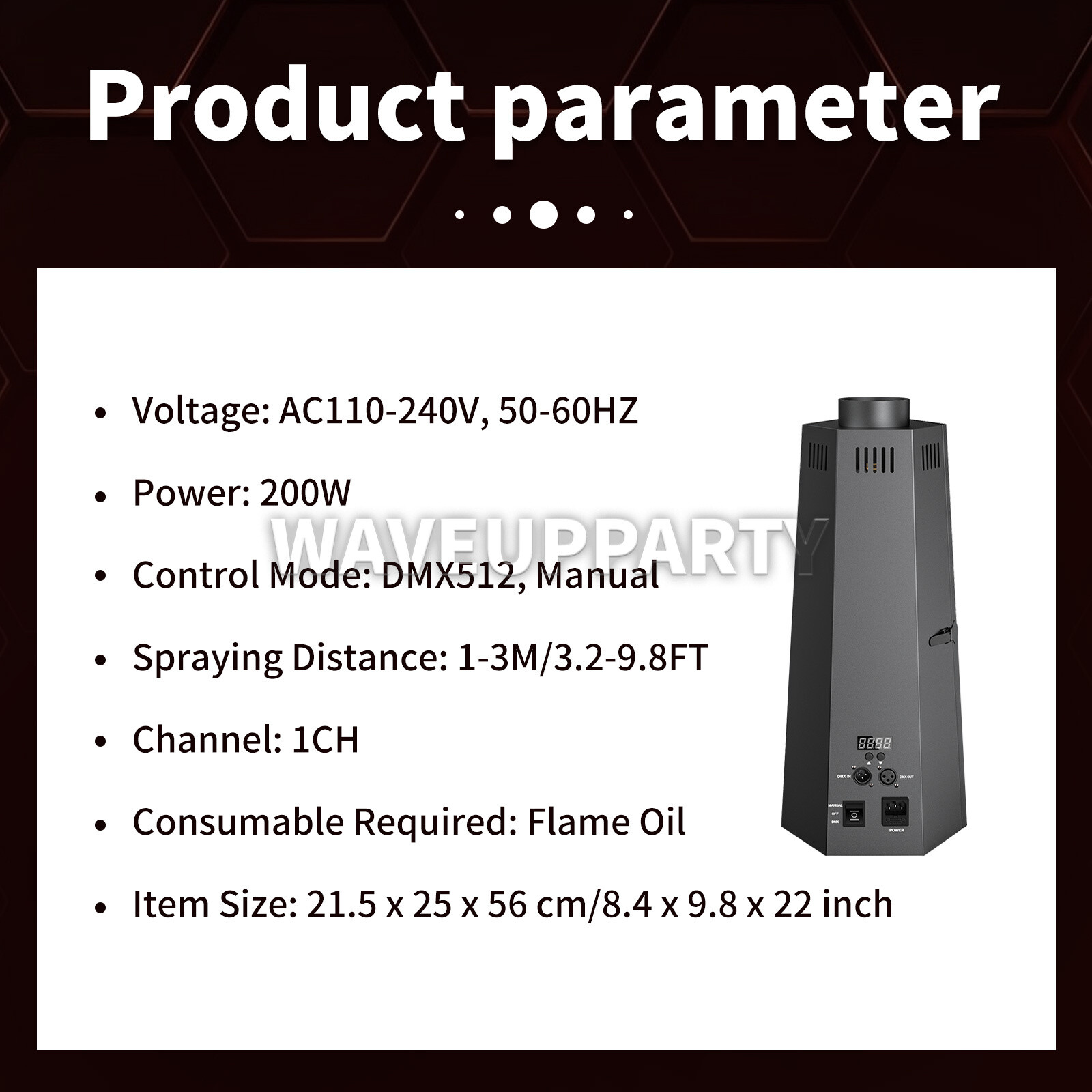 1/2/4PCS 200W Fire Thrower Machine DMX Stage Effect Flame Sprayer Projector Show
