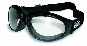 MOTORCYCLE ATV GOGGLES SUNGLASSES night CLEAR LENS ANTI FOG COATING & Pouch