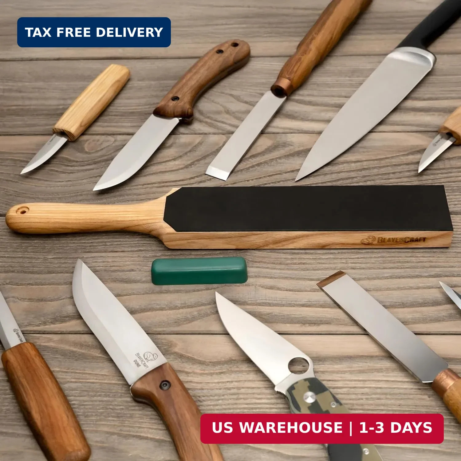Leather Strop for Knife Sharpening - Dual-Sided Knife Strop with Str