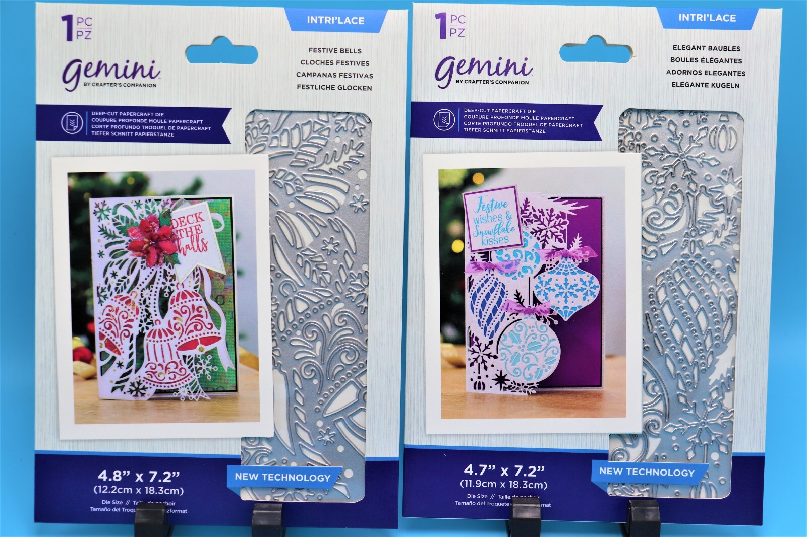 NEW Crafters Companion  FESTIVE BELLS + ELEGANT BAUBLES cutting dies