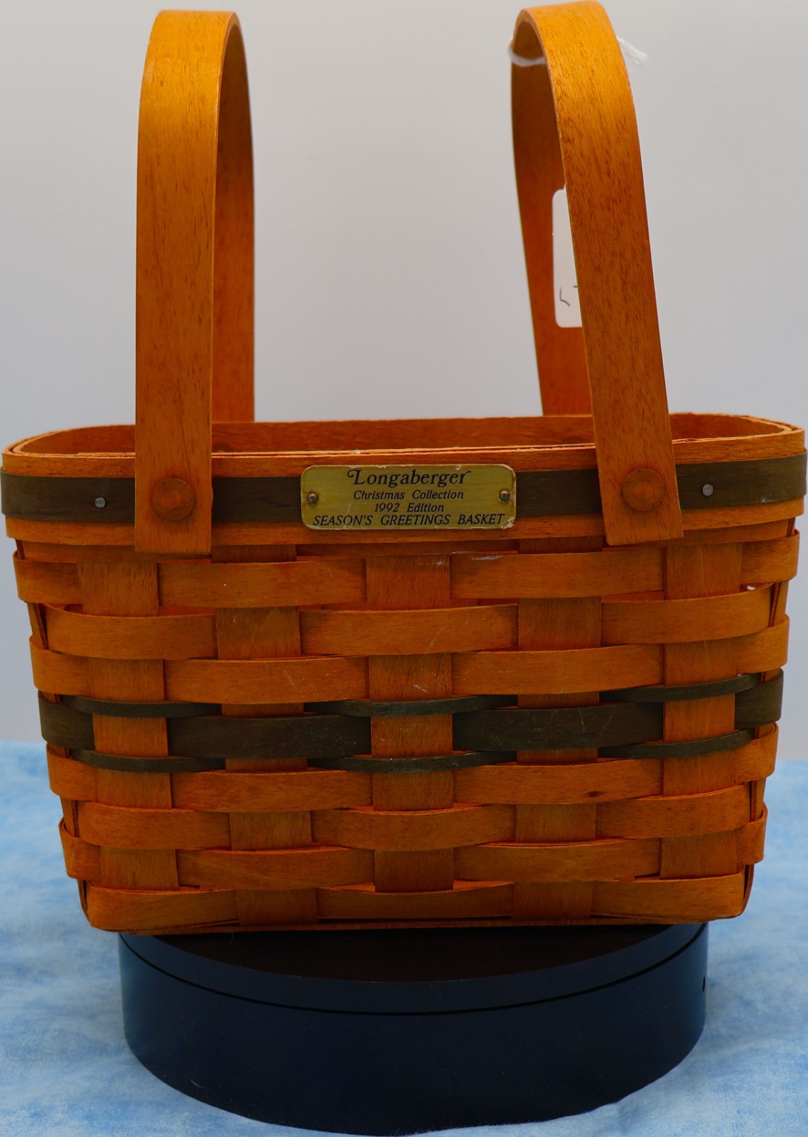 Longaberger 1992 Season’s Greetings Basket – Christmas Collection – Double Swing