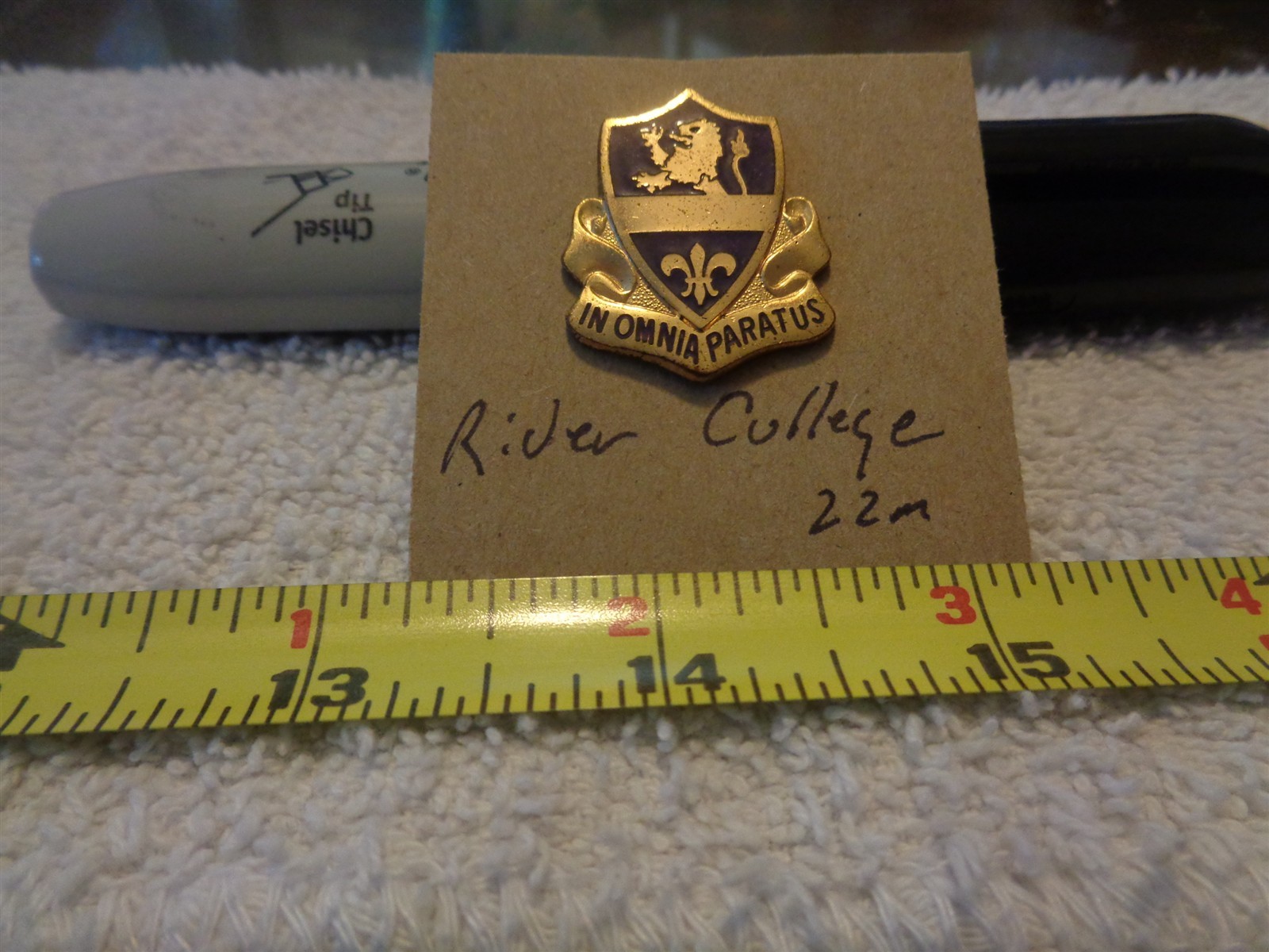 Rider College ROTC 22M Unit Crest, DI, DUI (DRAW#R3)