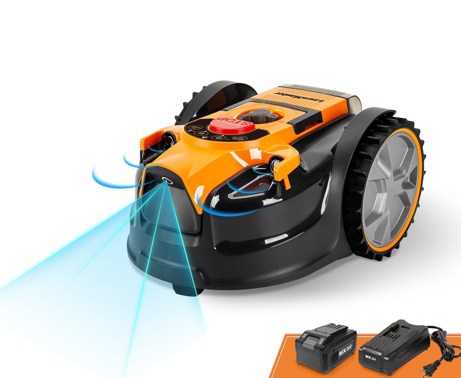 LawnMaster OcuMow™ Perimeter Wire Free Robot Lawn Mower Cuts Small Lawns 1