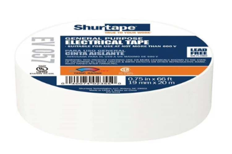 Electrical Tape White 3/4"