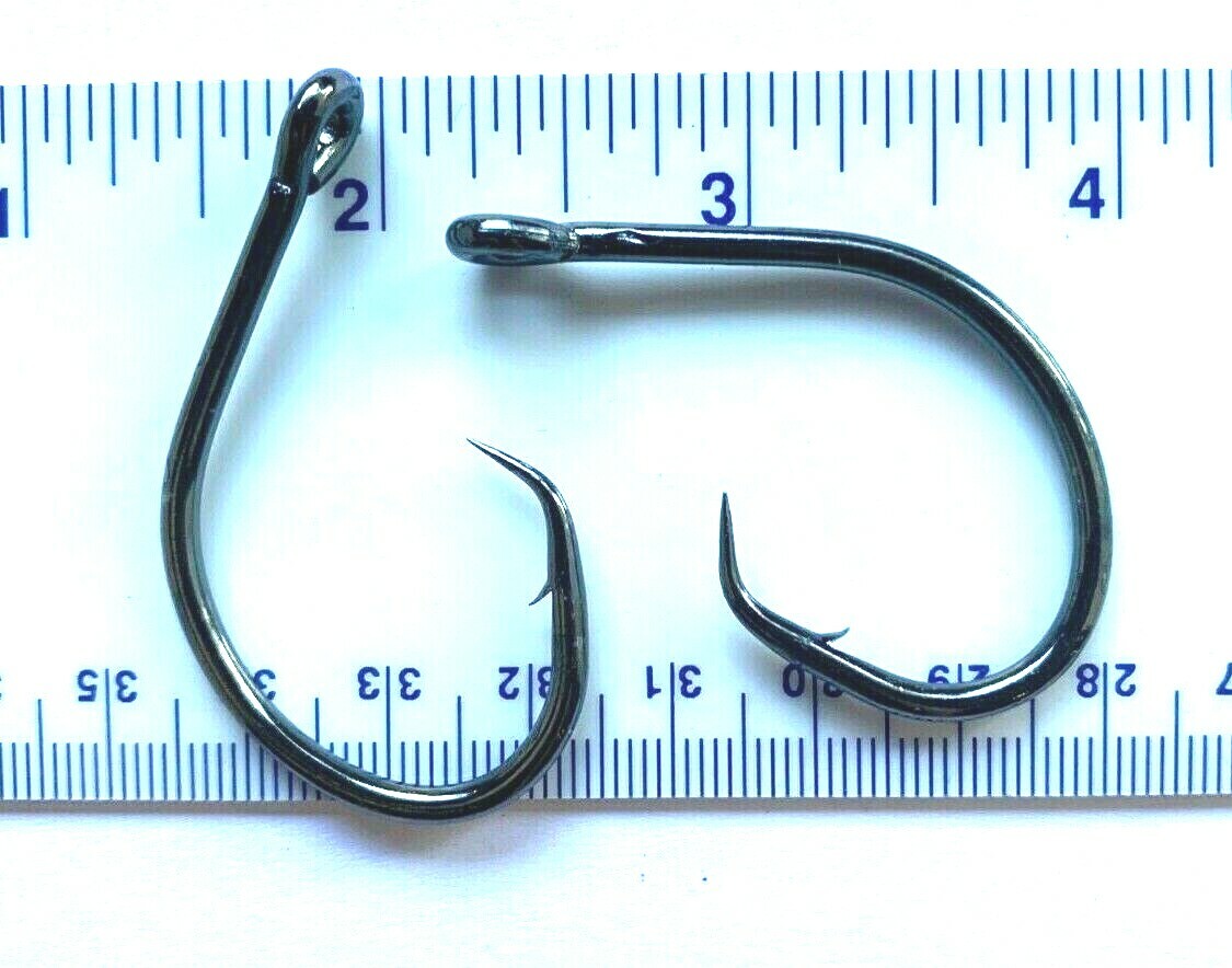 50 GT 4X strength L2004 Offset Black Nickel Circle Hooks size 8/0